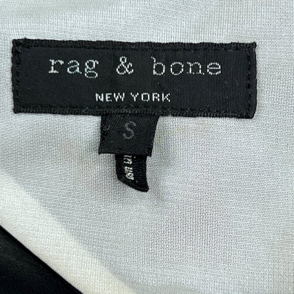 Rag & Bone Sheer Black Tank Asymmetrical Back Geometric Panels Size Small - Picture 6 of 9